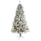 6ft. Pre-Lit Flocked West Virginia Fir Artificial Christmas Tree, Clear LED Lights